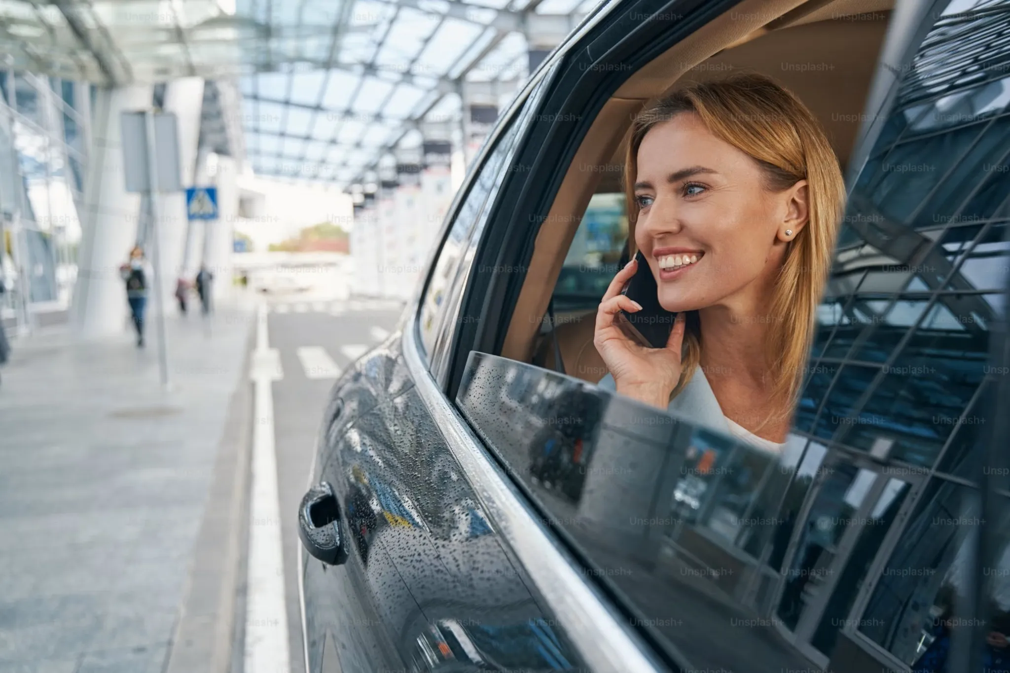 Taxi Biarritz - Client souriant à bord