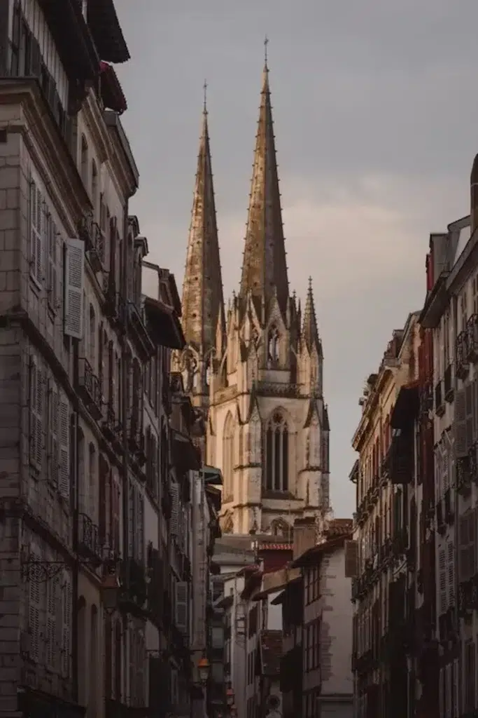 Compostela sign welcoming pilgrims in Saint-Jean-Pied-de-Port
