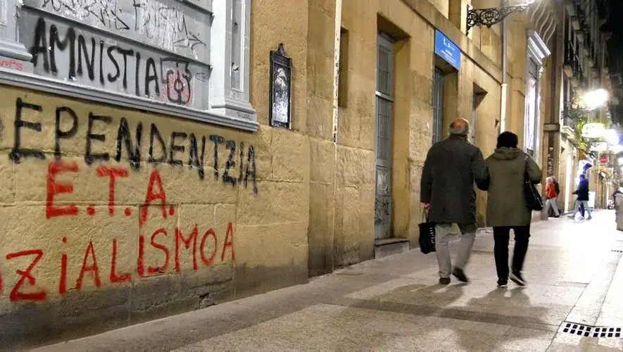 Protests in San Sebastian during the ETA era, reflecting the Basque Country’s fight for independence