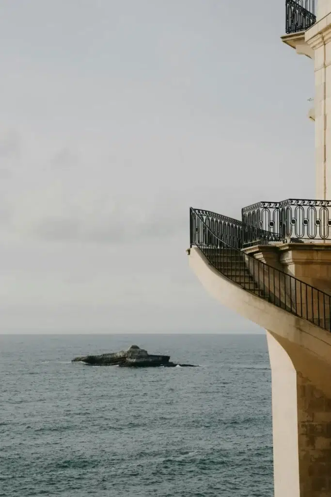 Ocean staircase in Biarritz with views of the Atlantic