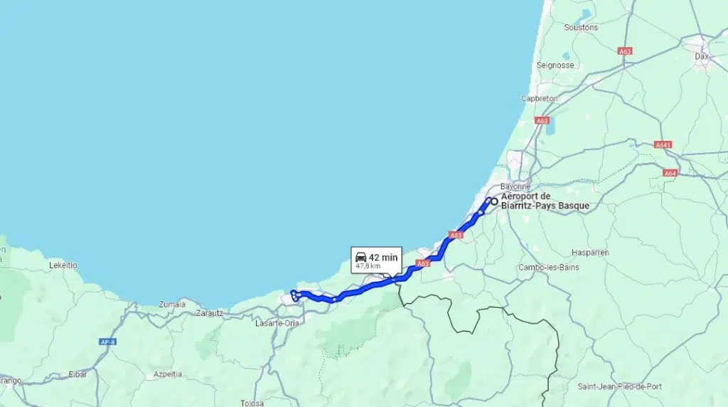 tinéraire Biarritz San Sebastian – Transfert privé rapide et direct