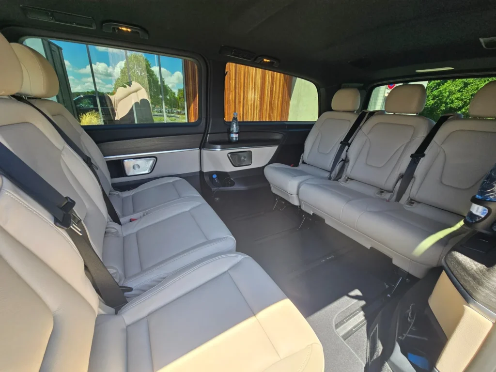 Mercedes V-Class 7-seater interior – premium chauffeured van in Biarritz