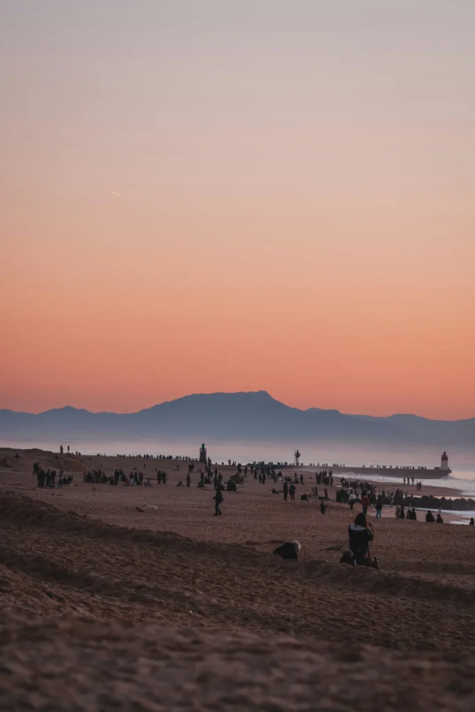 Sunset on Hossegor beach — taxi Hossegor from Biarritz
