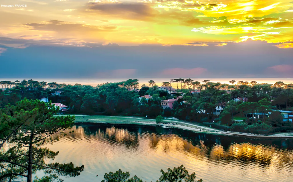 VTC Pays Basque Sud Landes – Hossegor lac marin au coucher de soleil